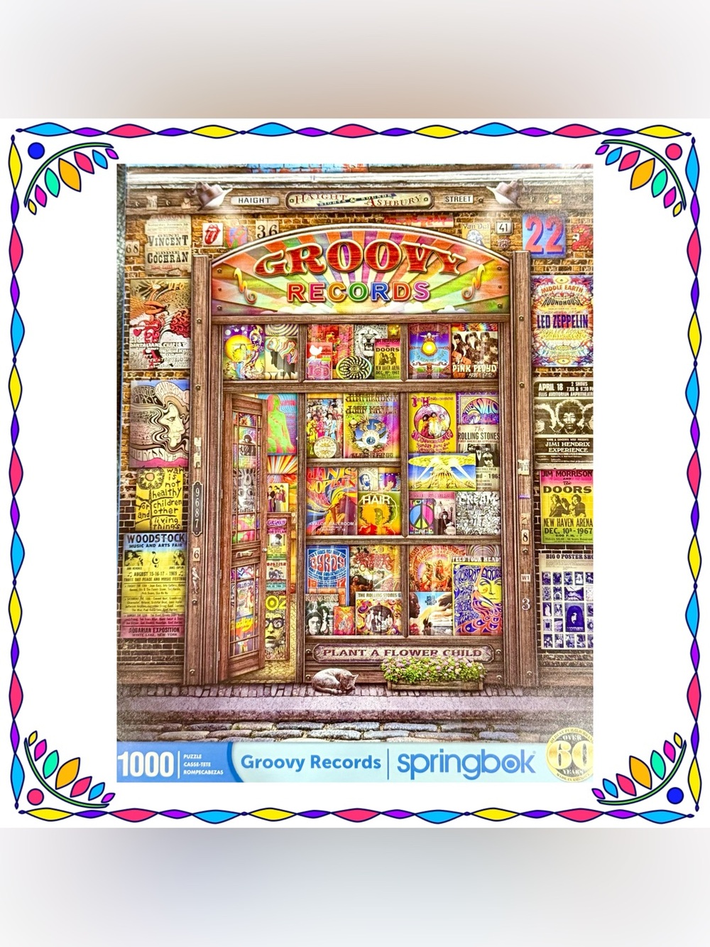Jigsaw puzzle - Springbok - Groovy Records - 1000 pieces - complete - great
